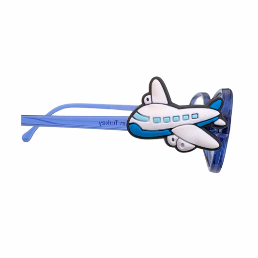 Realistic Airplane Glasses Charm