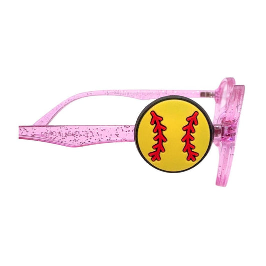 Softball Glasses Charm: Kids Sports Sunglass Accessory