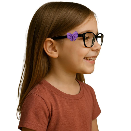Purple Bow Eyeglass Charm: Personalized Kids Glasses Accessory