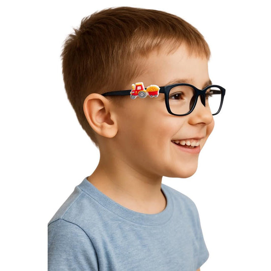 Little Tractor Glasses Charm for Kids: Fun Eyeglass Accessory