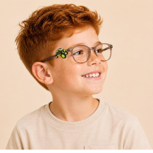 Big Green Monster Truck Glasses Charm for Kids: Fun Eyewear Accessory