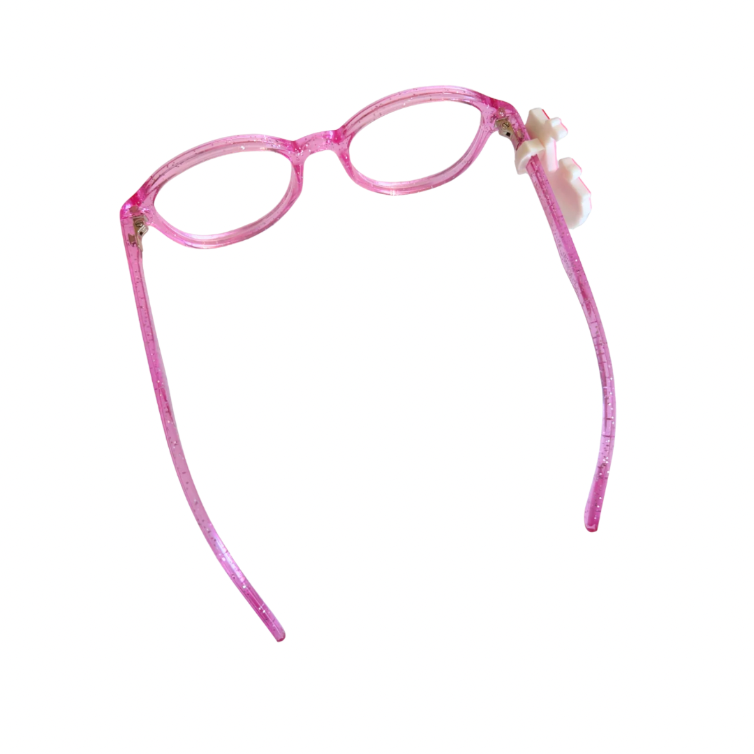 Pink Bicycle Glasses Charm