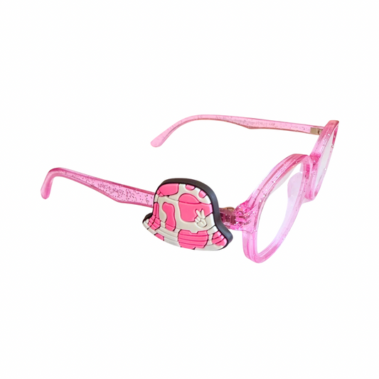 Cow Print Hat Glasses Charm