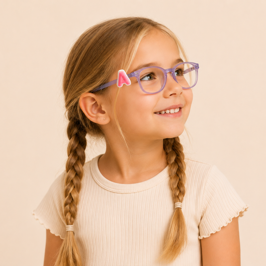 Letter A Glasses Charm for Kids | Fun Eyewear Accessory