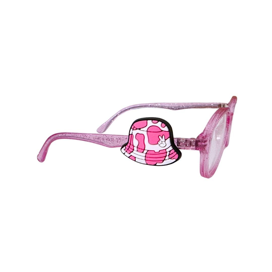 Cow Print Hat Glasses Charm