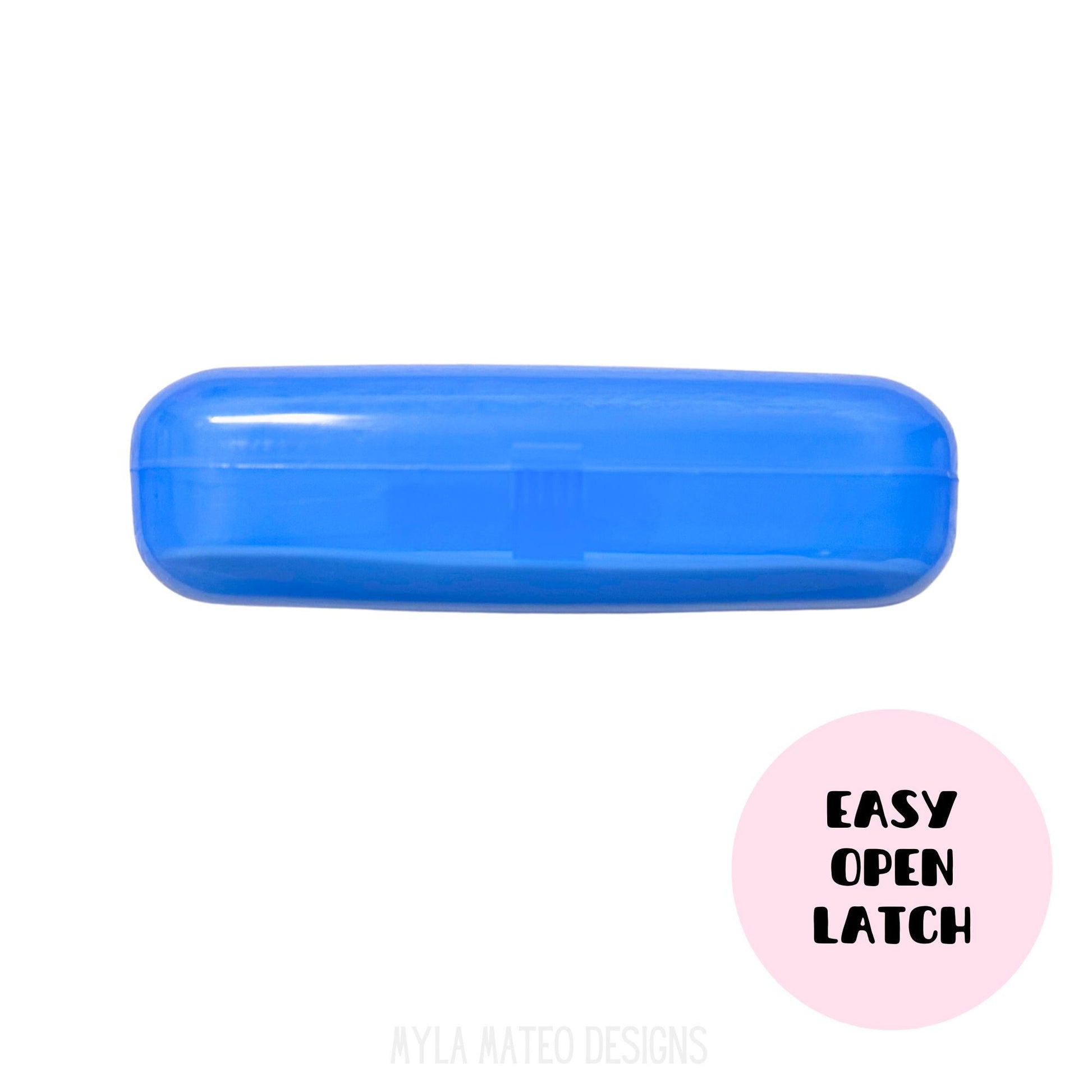 Large Blue Glasses Case, Hard Plastic Case, Sunglasses Case, Glasses Protection, Cases for Kids, Sunglasses Protection, Eyeglasses Case