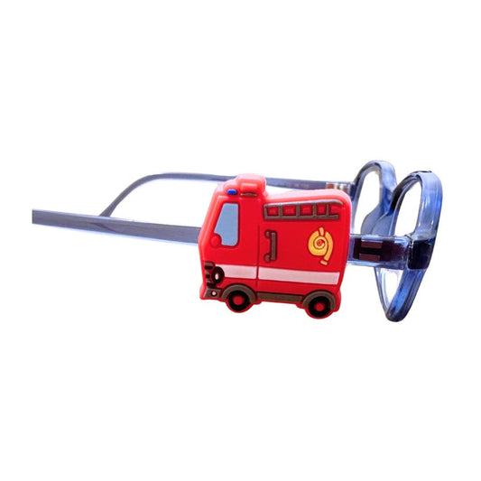 Firetruck Glasses Charm for Kids, Personalized Accessory for Glasses, Eyeglass Charm, Sunglasses Accessory, Fireman Charm, Glasses Hugger