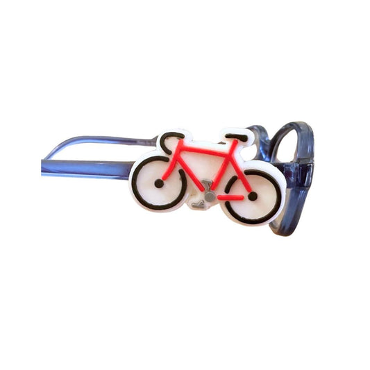Red Bicycle Charm for Glasses, Personalized Gift, Accessory for Glasses, Sunglass Accessory, Glasses Charms, Glasses Hugger, Outdoors Charm