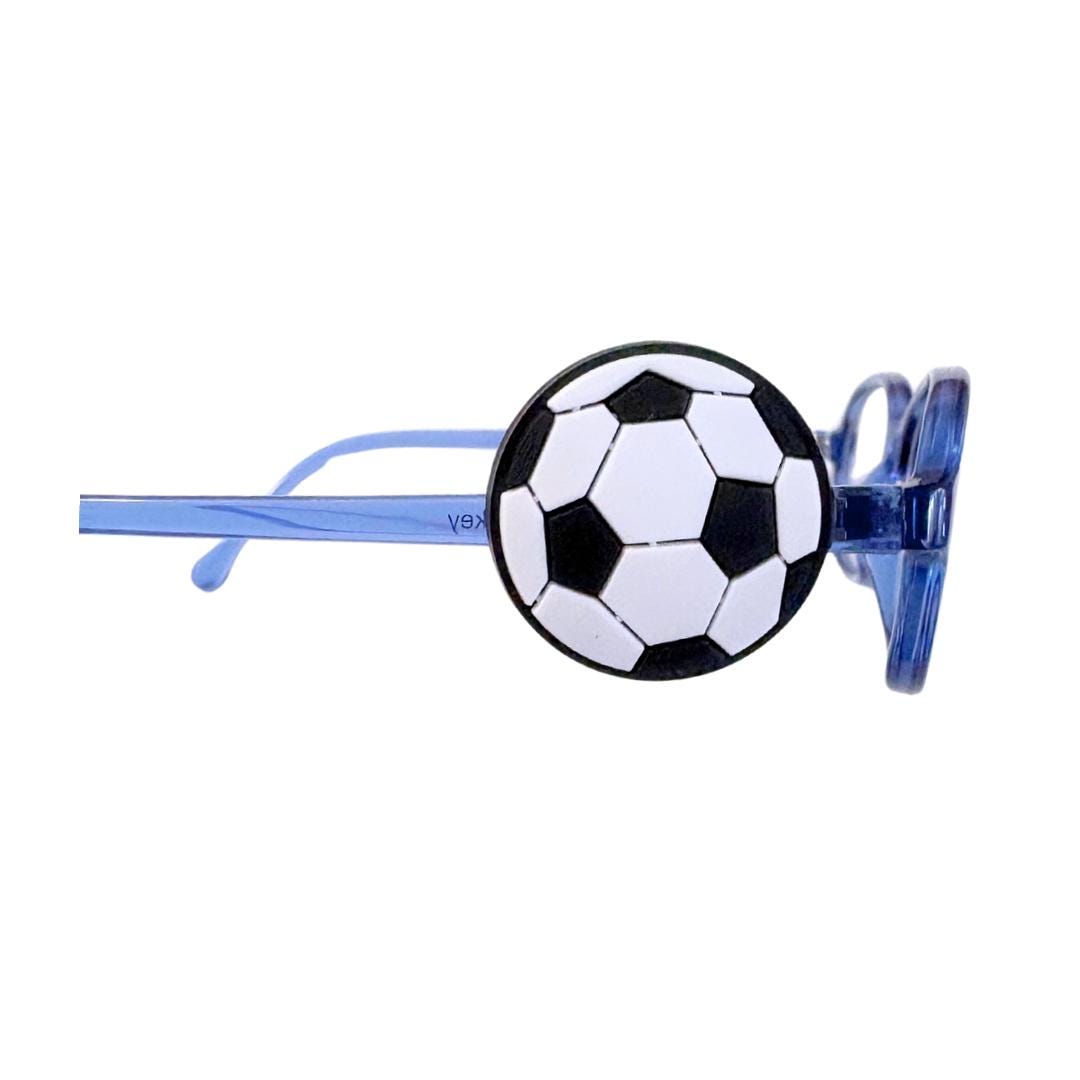 Soccer Ball Glasses Charm: Kids Sports Eyewear Accessory
