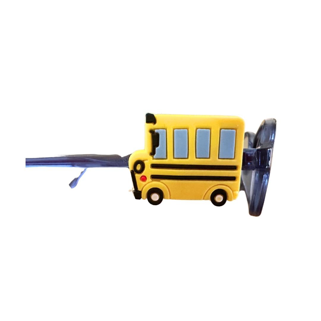 School Bus Glasses Charm: PVC Eyeglass Accessory