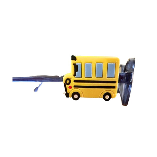 School Bus Glasses Charm: PVC Eyeglass Accessory
