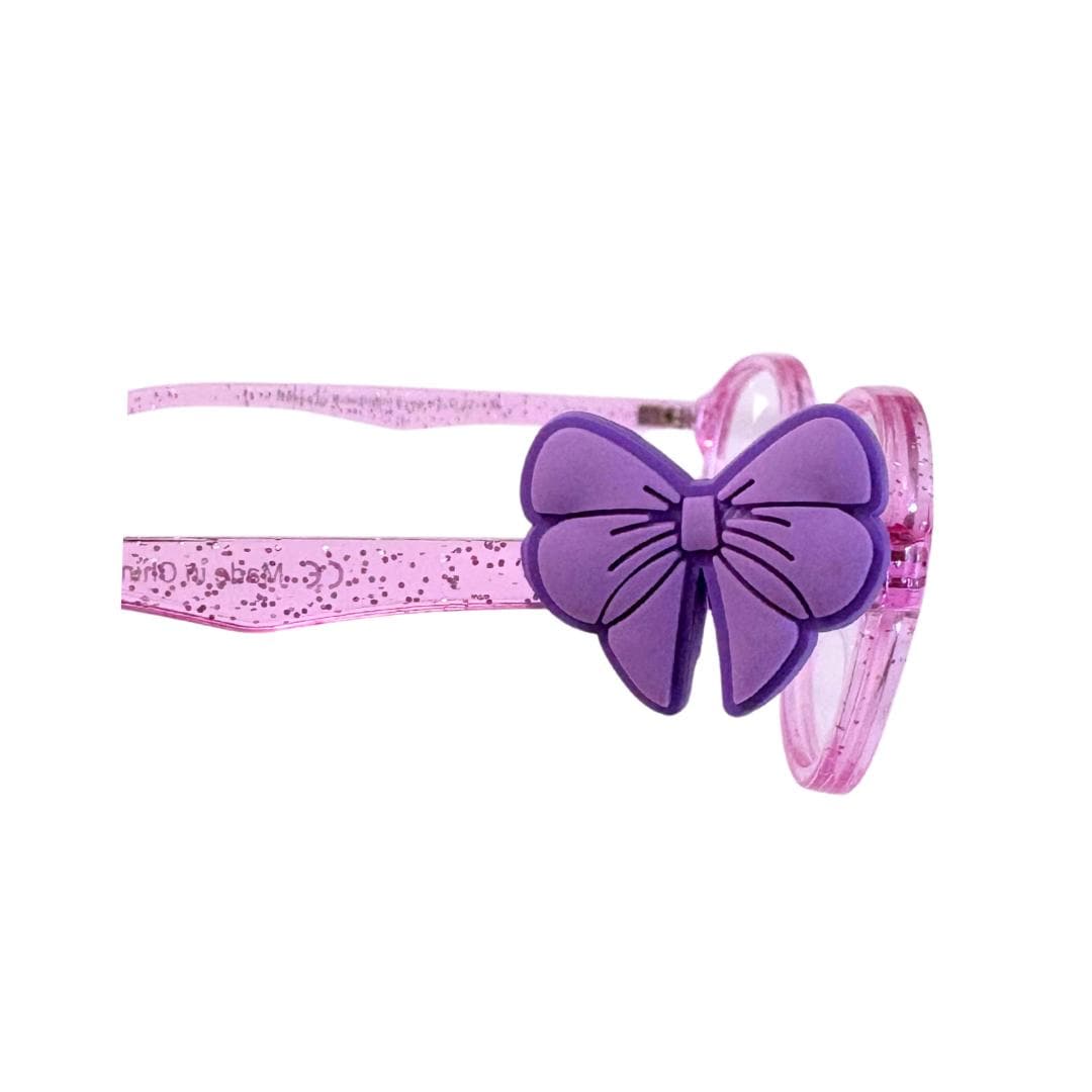 Purple Bow Eyeglass Charm: Personalized Kids Glasses Accessory