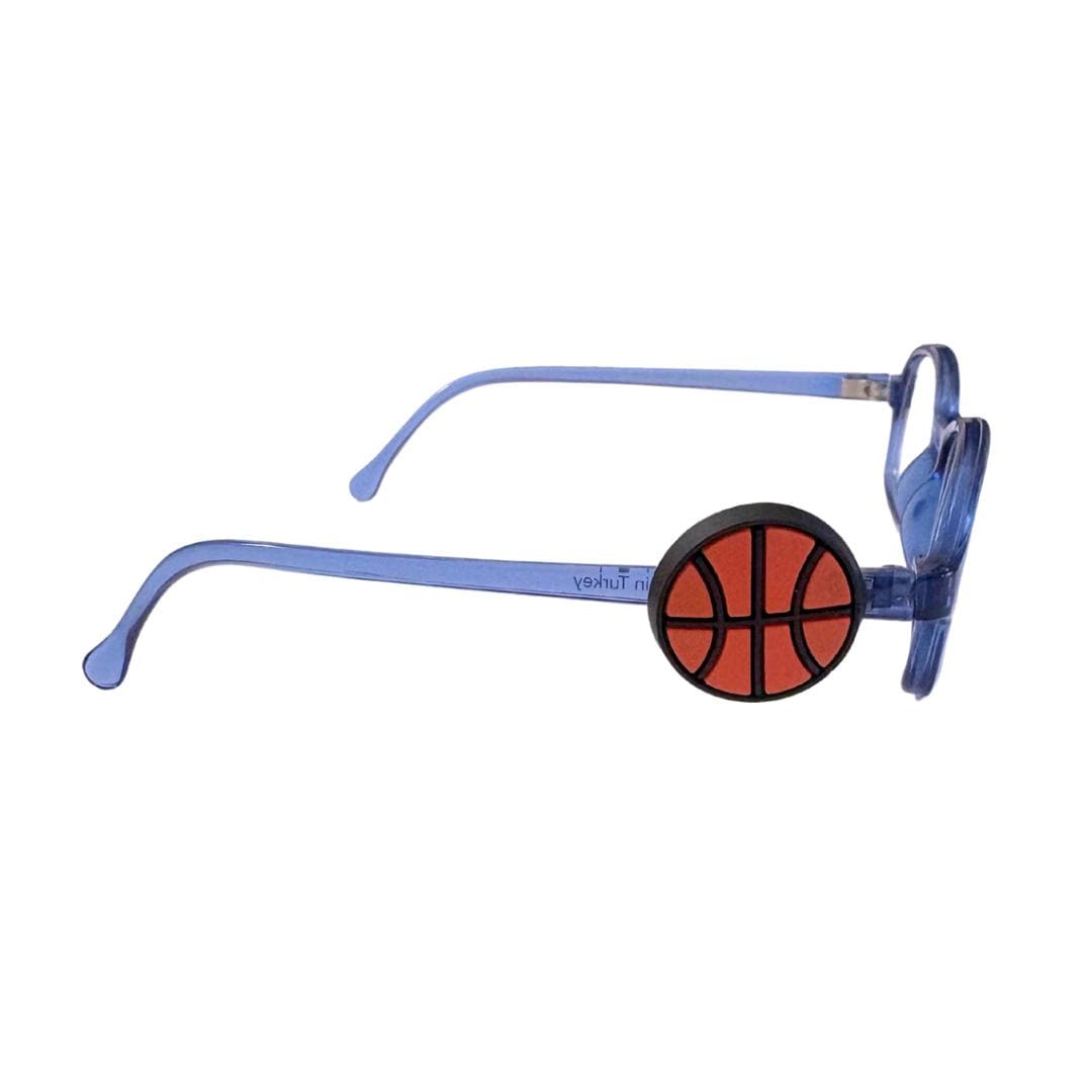 Basketball Glasses Charm: Kids Sports Eyewear Accessory
