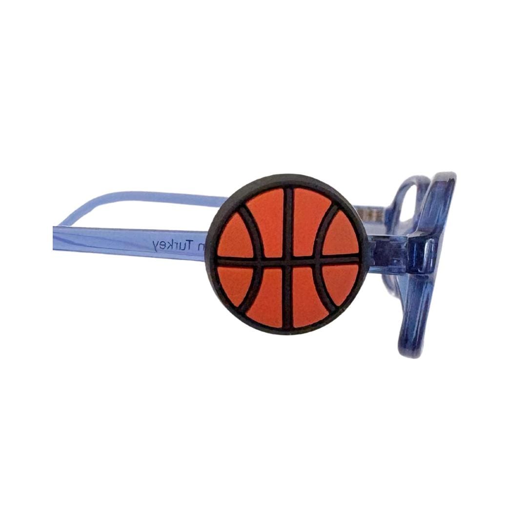 Basketball Glasses Charm: Kids Sports Eyewear Accessory