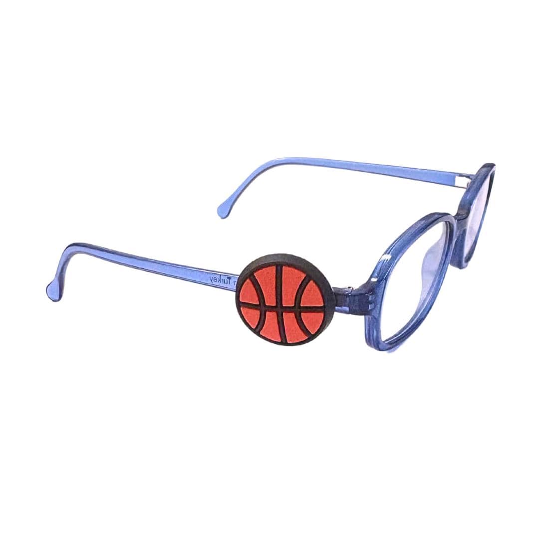 Basketball Glasses Charm: Kids Sports Eyewear Accessory