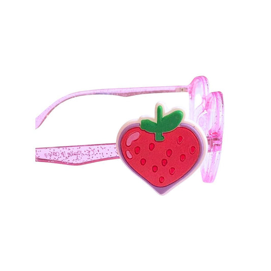 Strawberry Heart Glasses Charm for Kids: Fun Eyeglass Accessory