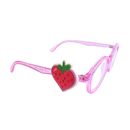 Strawberry Heart Glasses Charm for Kids: Fun Eyeglass Accessory