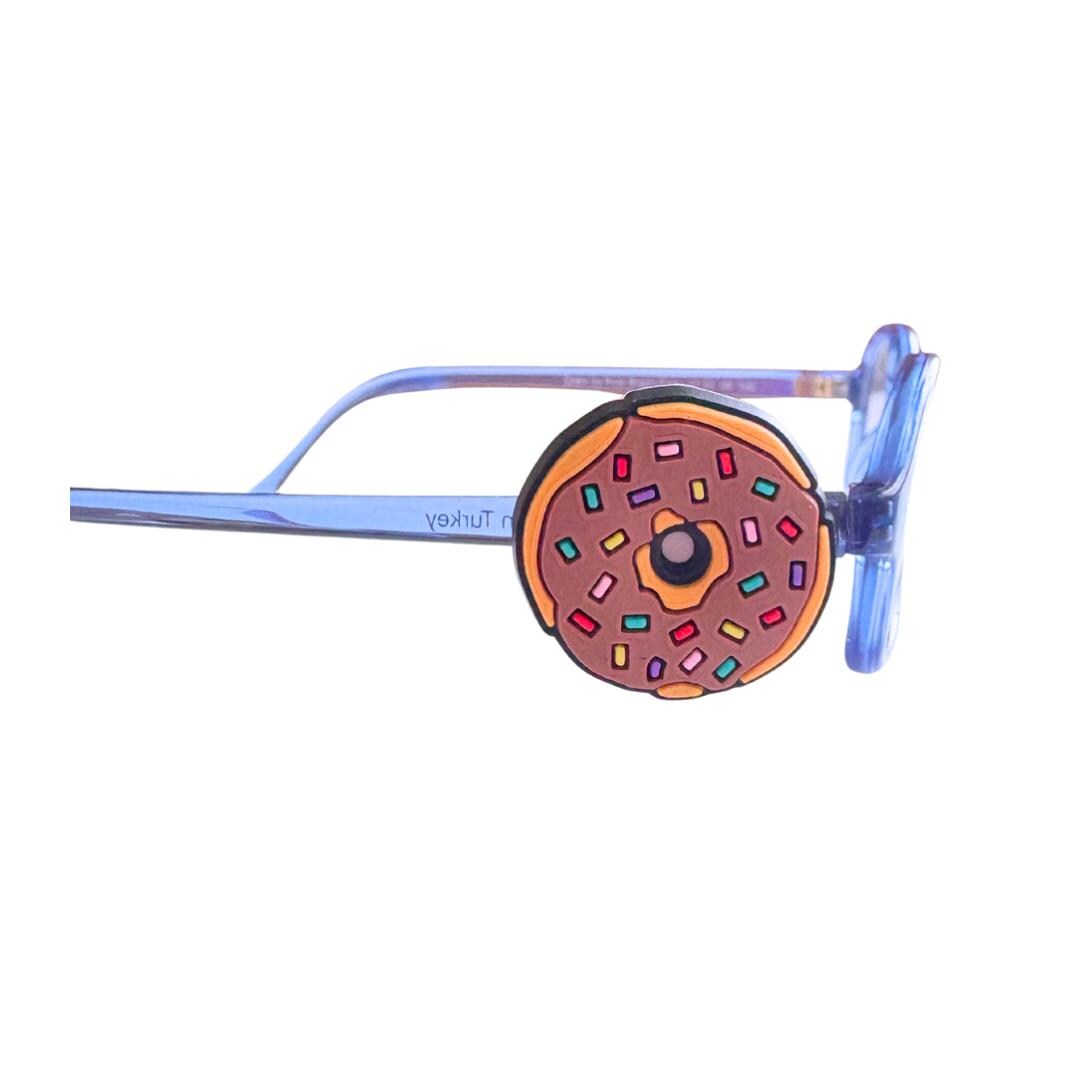 Chocolate Donut Glasses Charm for Kids: Fun Eyeglass Accessory