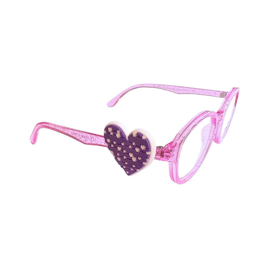 Purple Heart Glasses Charm for Kids: Fun Eyeglass Accessory