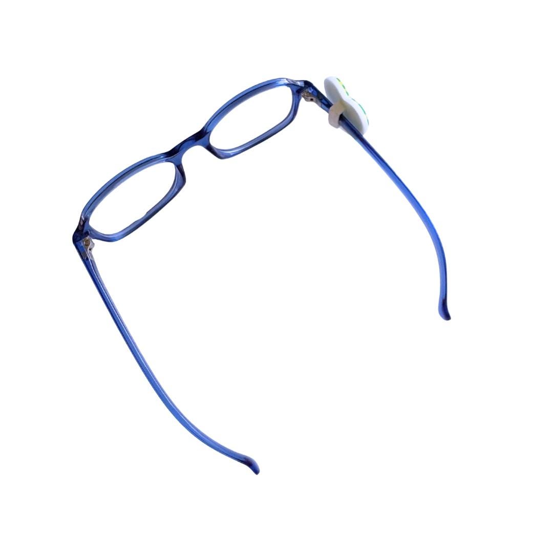 Green and Yellow Polkadot Heart Glasses Charm for Kids: Fun Eyeglass Accessory