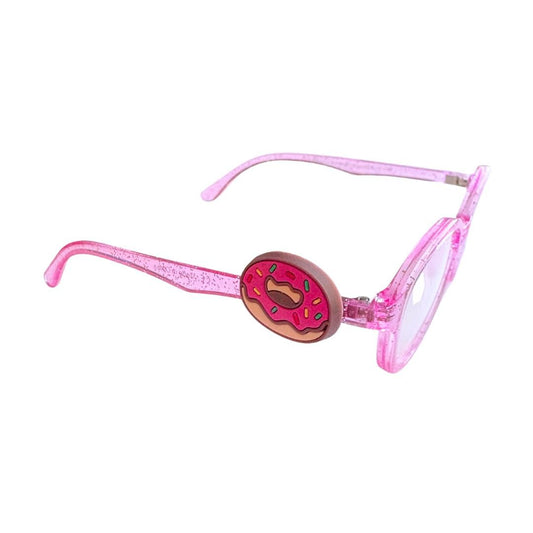 Strawberry Frosted Donut Glasses Charm for Kids: Fun Eyeglass Accessory