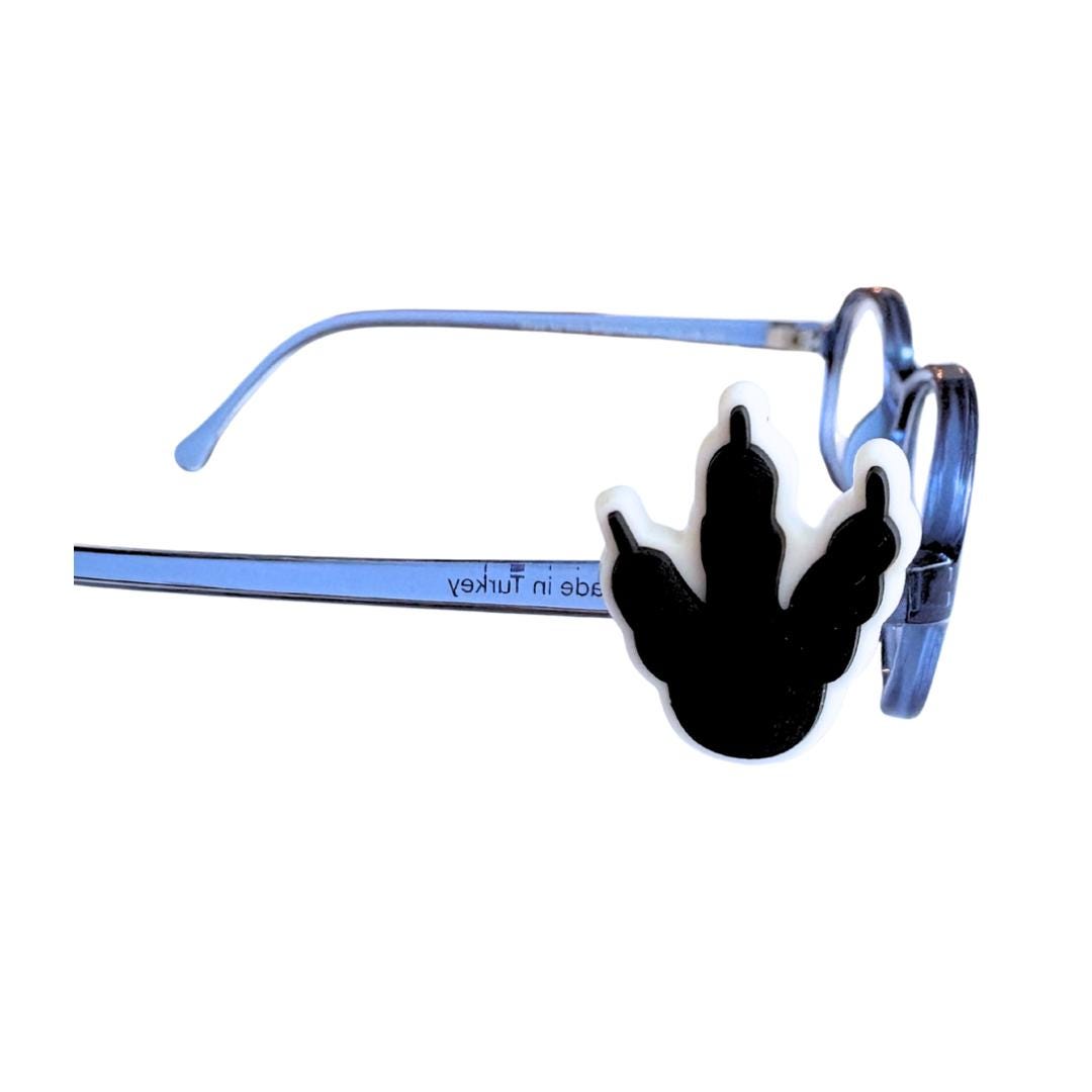 T-Rex Dinosaur Footprint Glasses Charm for Kids: Fun Eyeglass Accessory