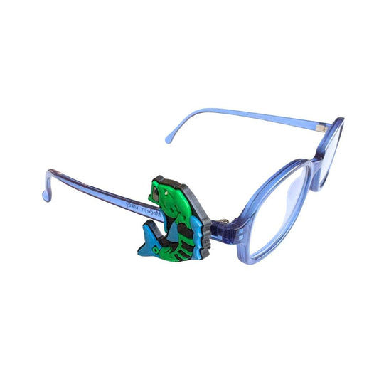 Bass Fishing Glasses Charm for Kids: Fun Fish Eyeglass Accessory