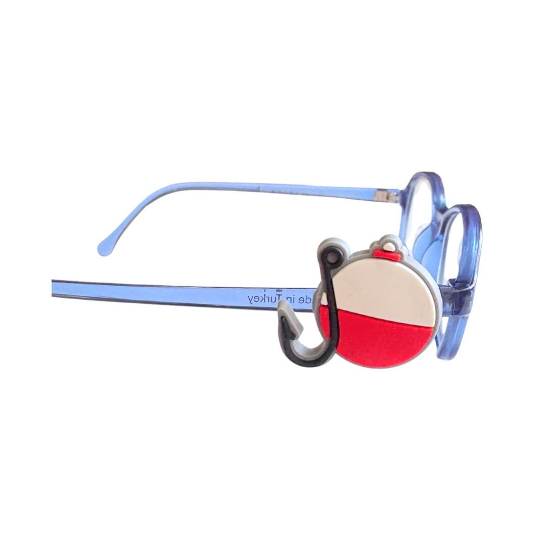 Bobber and Fish Hook Glasses Charm for Kids: Fun Fishing Eyeglass Accessory