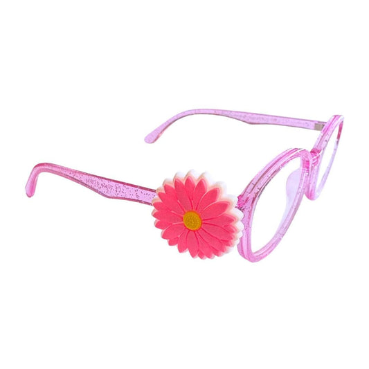 Flower Glasses Charm for Kids: Pink Daisy Eyewear Accessory