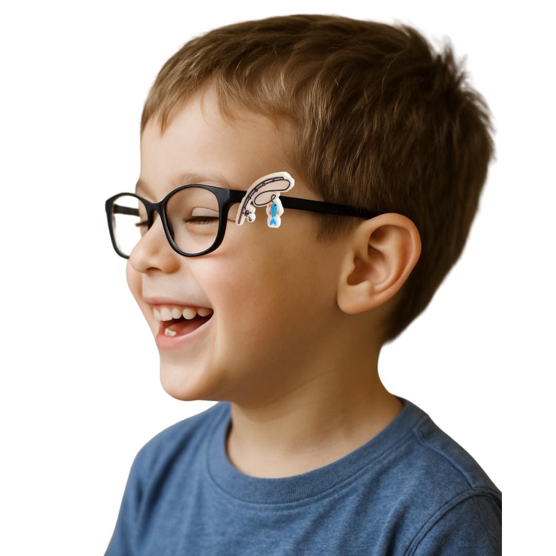 Fishing Pole Glasses Charm for Kids: Fun Fish Eyeglass Accessory