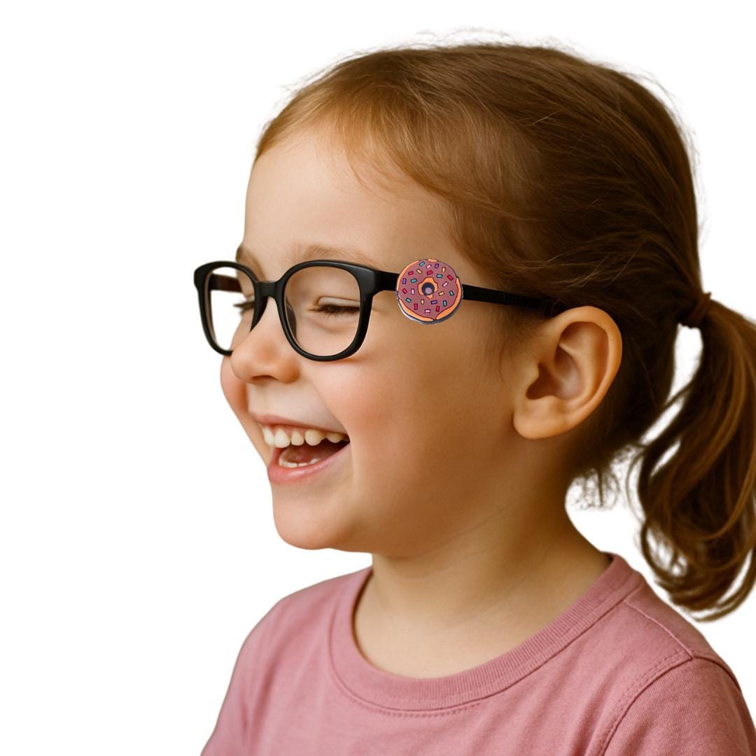 Chocolate Donut Glasses Charm for Kids: Fun Eyeglass Accessory