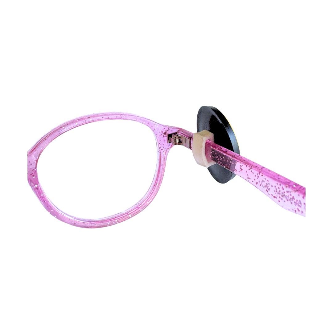 Smiley Face Lightning Eyes Glasses Charm for Kids: Fun Eyeglass Accessory
