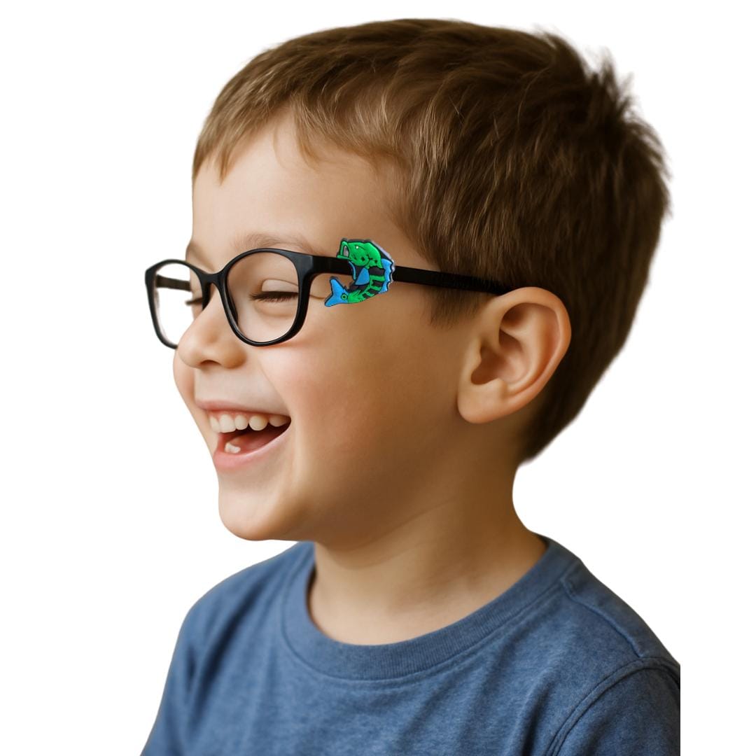 Bass Fishing Glasses Charm for Kids: Fun Fish Eyeglass Accessory