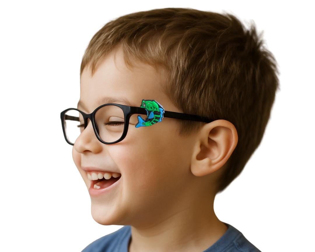 Bass Fishing Glasses Charm for Kids: Fun Fish Eyeglass Accessory
