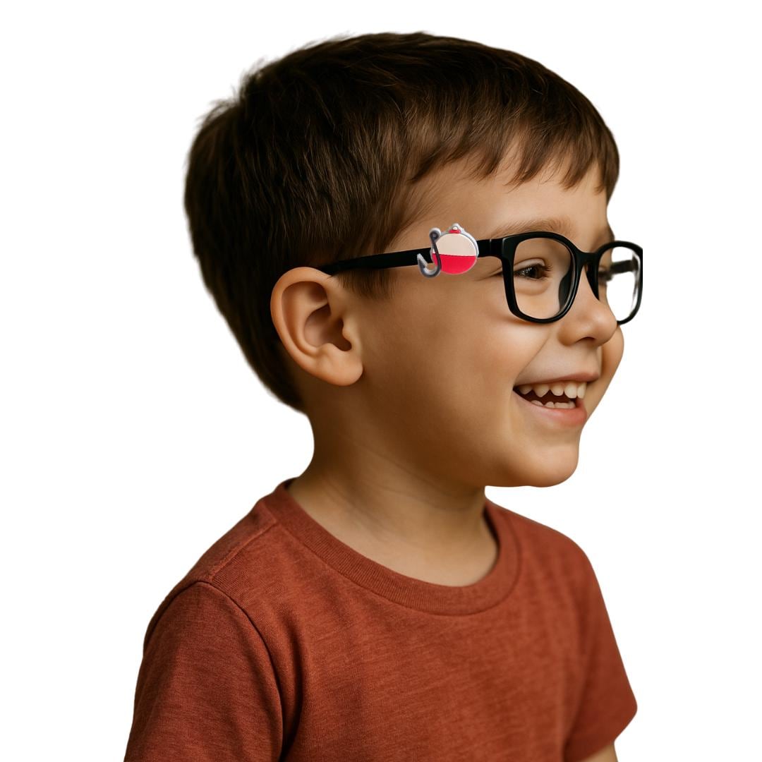 Bobber and Fish Hook Glasses Charm for Kids: Fun Fishing Eyeglass Accessory