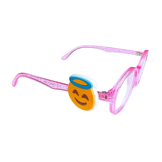 Angel Smiley Face Lightning Eyes Glasses Charm for Kids: Fun Eyeglass Accessory