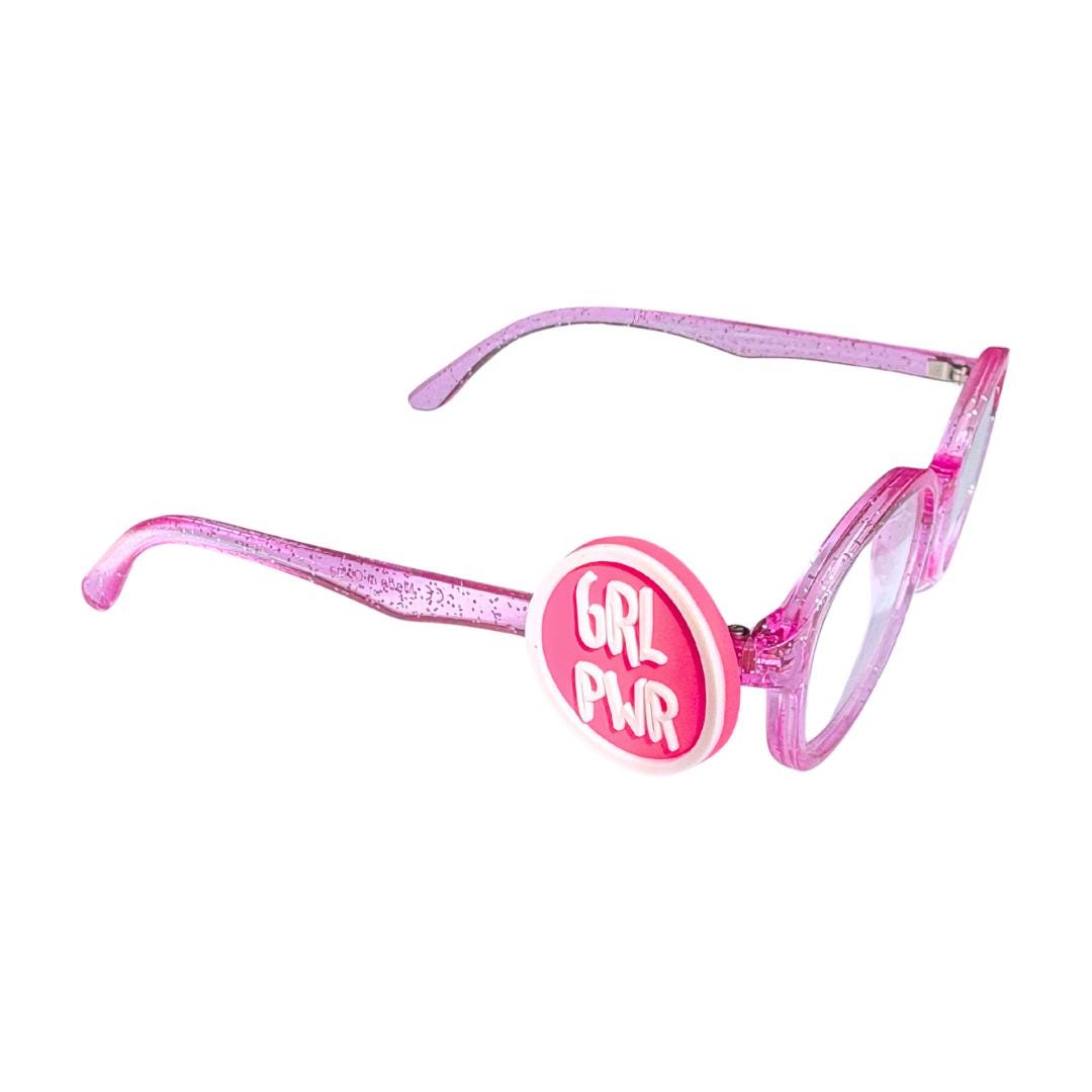 Girl Power Glasses Charm for Kids: Fun Eyeglass Accessory