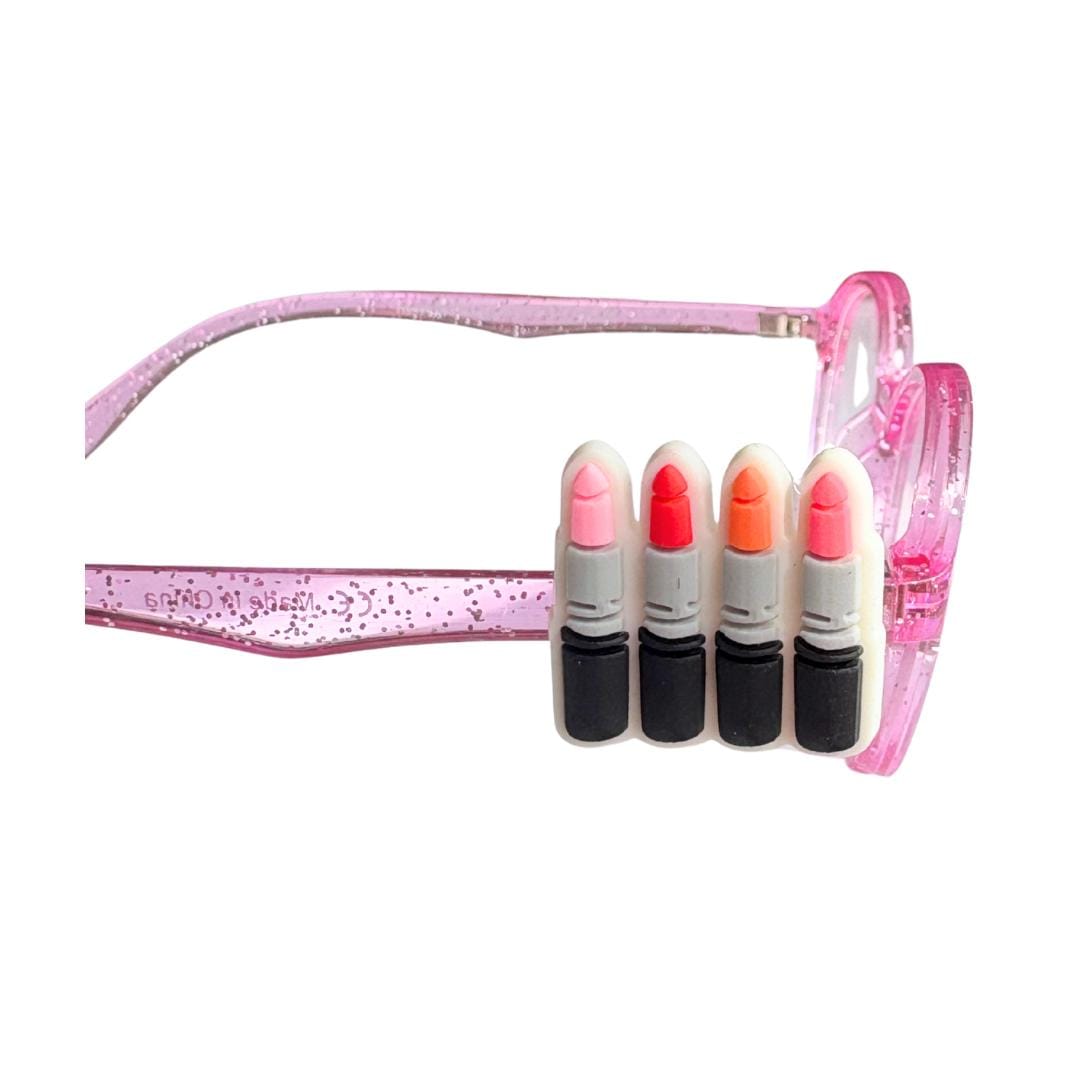 Lipstick Makeup Glasses Charm for Kids: Fun Eyeglass Accessory