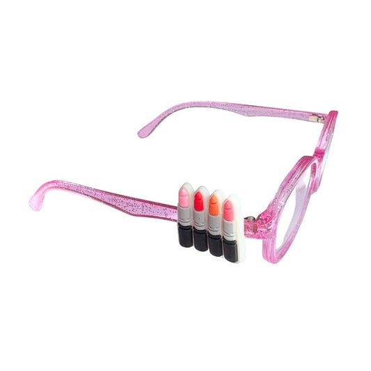 Lipstick Makeup Glasses Charm for Kids: Fun Eyeglass Accessory