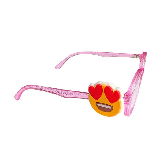 Heart Eyes Smiley Face Glasses Charm for Kids: Fun Eyeglass Accessory