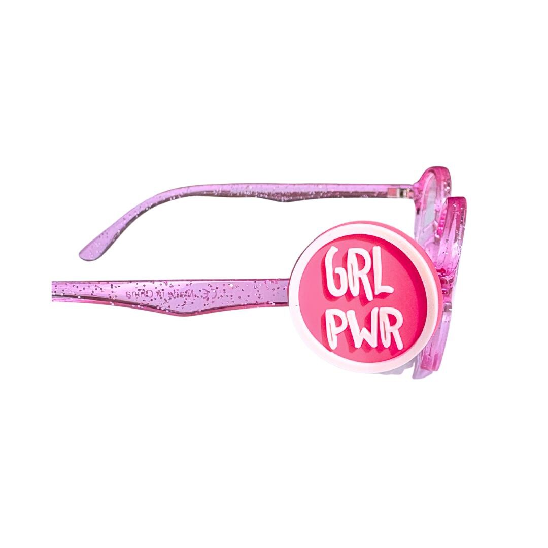 Girl Power Glasses Charm for Kids: Fun Eyeglass Accessory