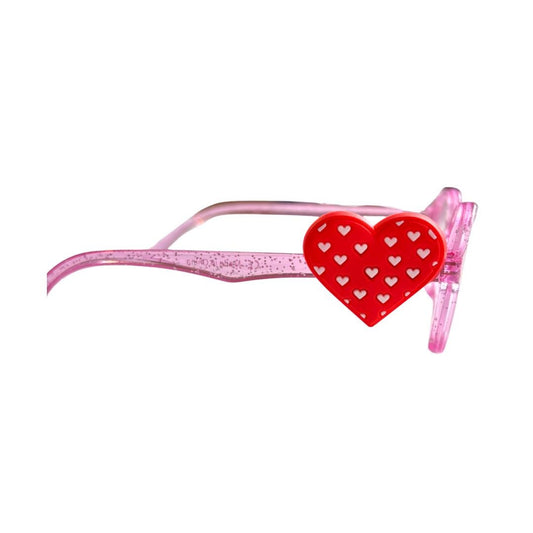 Red Heart Valentines Day Charm | Fun Glasses Accessories for Kids