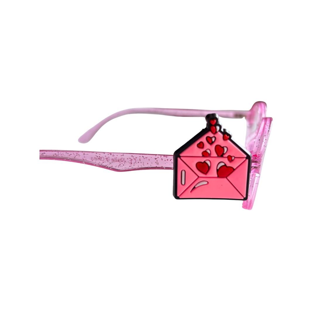 Valentines Day Letter Envelope Charm | Fun Glasses Accessories for Kids