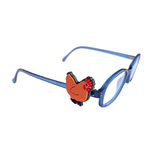 Farm Chicken Glasses Charm for Kids: Fun Animal Eyeglass Accessory