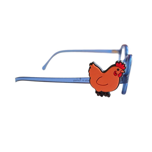 Farm Chicken Glasses Charm for Kids: Fun Animal Eyeglass Accessory