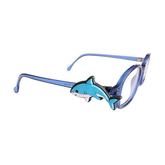 Blue Shark Glasses Charm for Kids: Fun Eyeglass Accessory