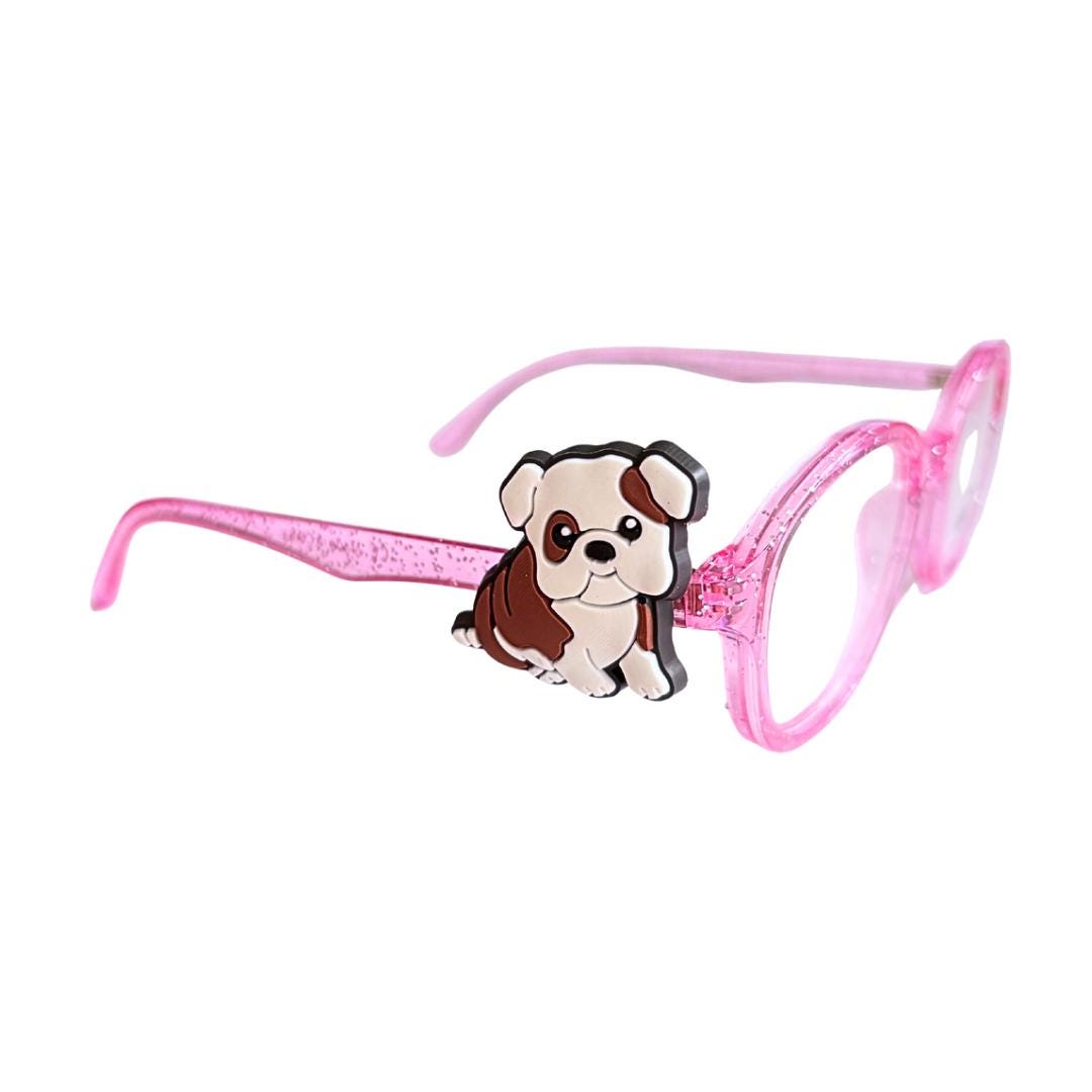 Bulldog Pet Glasses Charm for Kids: Fun Eyeglass Accessory