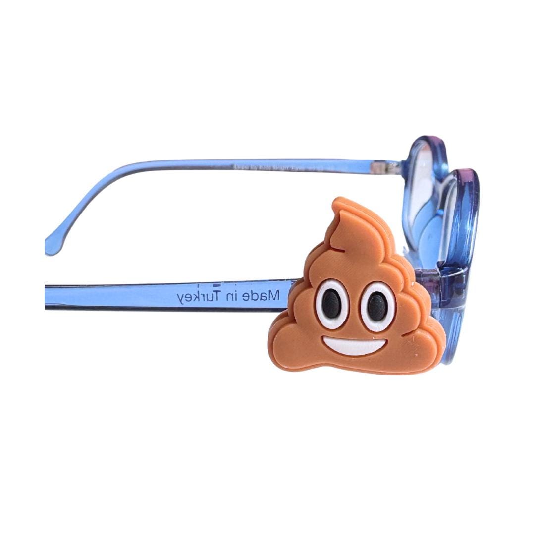 Poop Face Glasses Charm for Kids: Fun Eyeglass Accessory