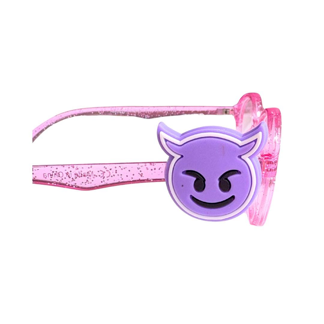 Little Devil Face Glasses Charm for Kids: Fun Eyeglass Accessory