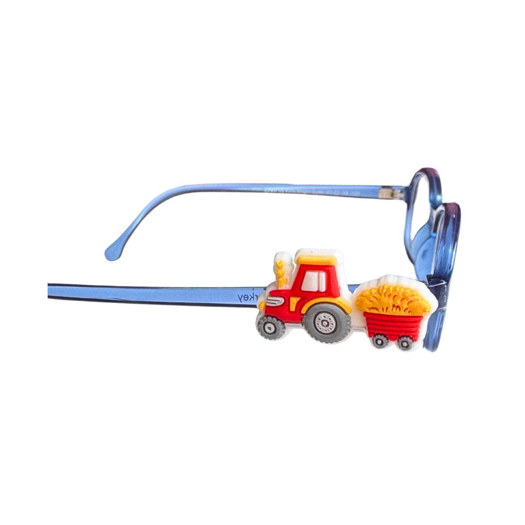 Little Tractor Glasses Charm for Kids: Fun Eyeglass Accessory
